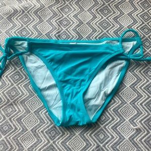 Victoria’s Secret Teal String Bikini Bottom Size Medium